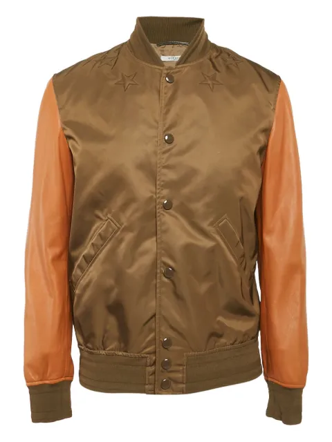 Givenchy Pre-Owned veste bomber à manches en cuir et étoiles