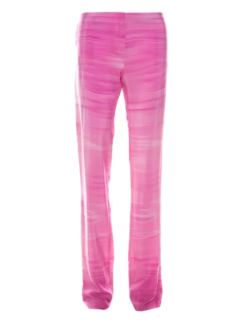 Fendi Pre-Owned pantalones de seda con motivo de rayas