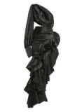 Bronx and Banco one-shoulder ruffled asymmetric dress - Black