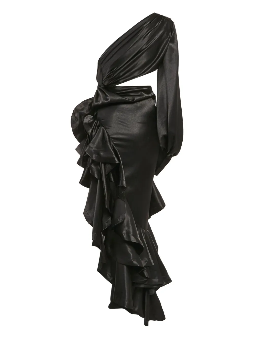 Bronx and Banco one-shoulder ruffled asymmetric dress | Image 2