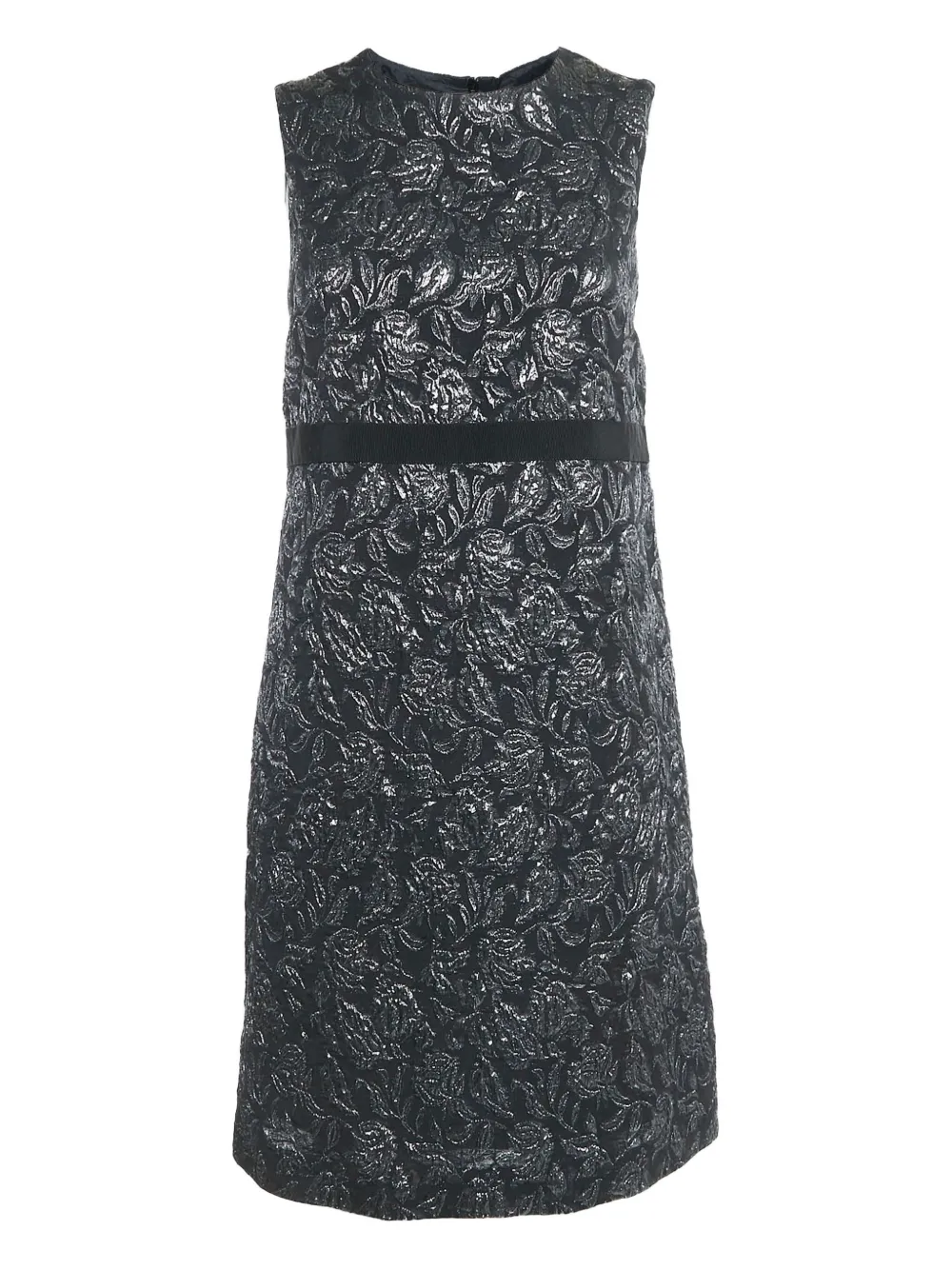 Max Mara jacquard floral mini dress - Nero