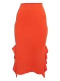 Opening Ceremony ruffle pencil midi skirt - Orange