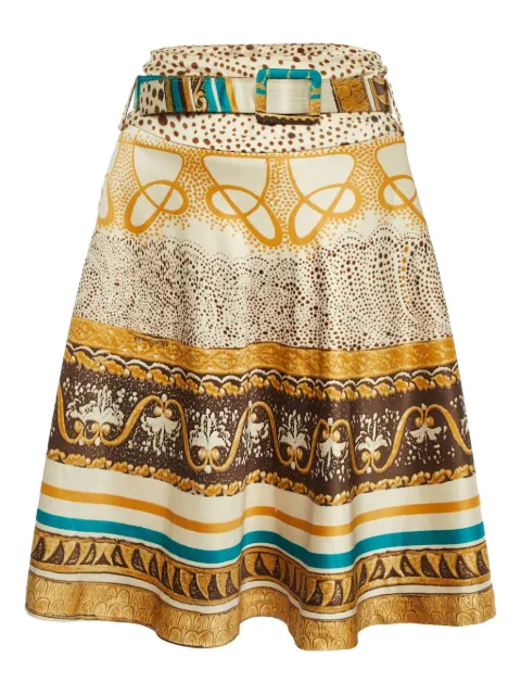Roberto Cavalli Vintage belted midi skirt