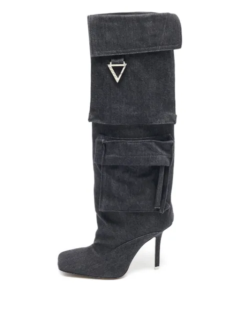 The Attico cargo-pocket knee-high boots