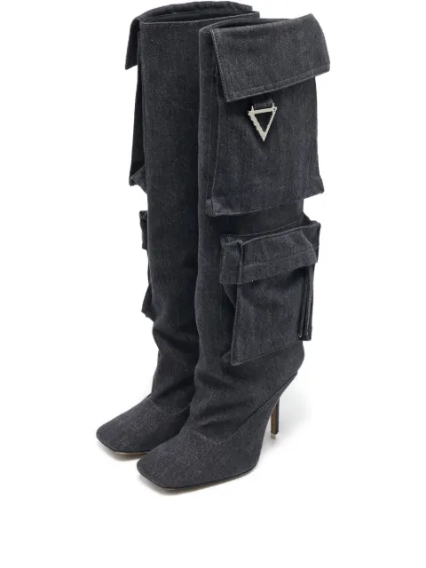 The Attico cargo-pocket knee-high boots