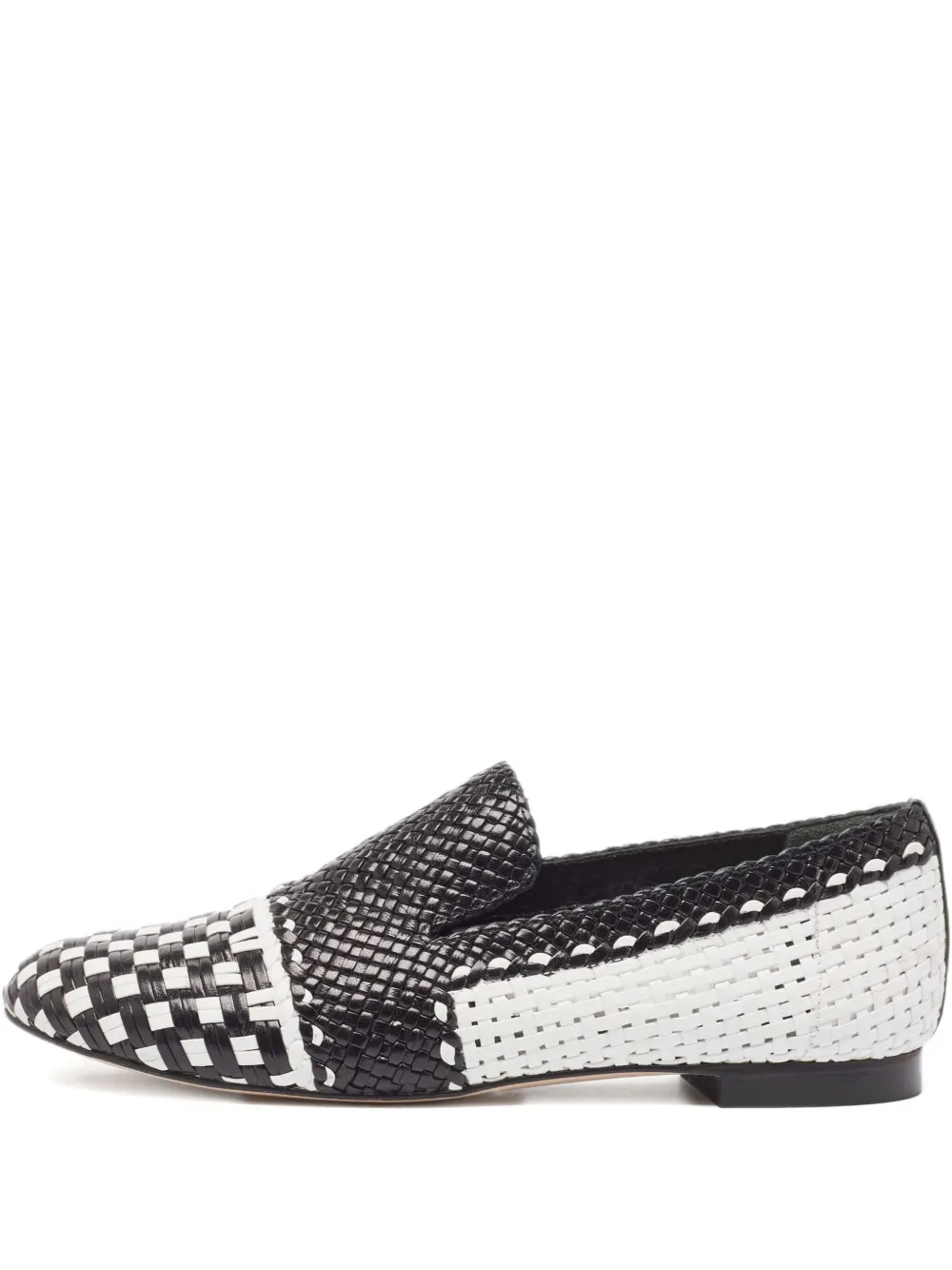 woven leather slippers