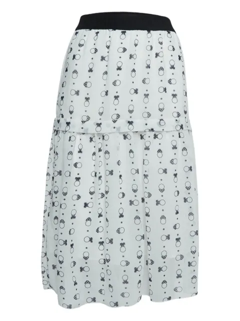 See by Chloé falda a capas con motivo