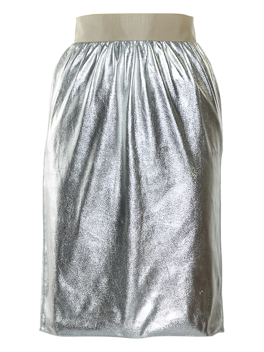 Click to view more detailed imagery on our partner's website Pre-owned Dolce & Gabbana 2023 Metallic Skirt In Silver