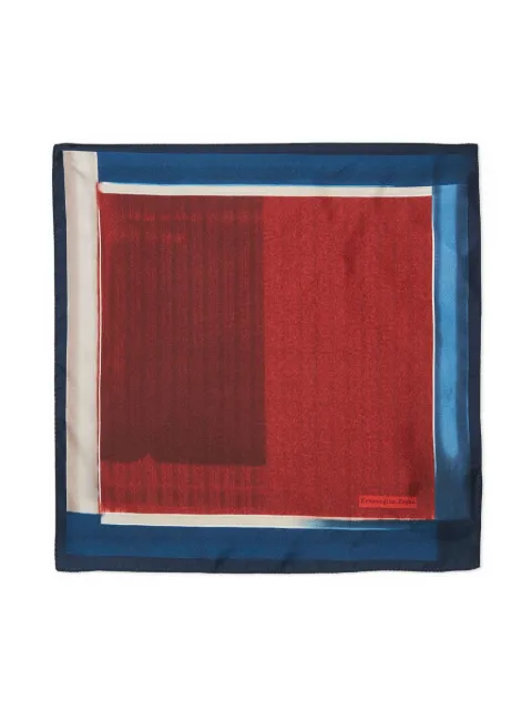 Ermenegildo Zegna Vintage colour-block silk pocket square