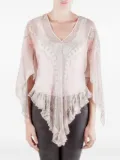Zandra Rhodes Vintage pre-owned paisley-print ruffled blouse - Pink