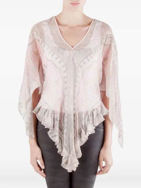 Zandra Rhodes Vintage pre-owned paisley-print ruffled blouse