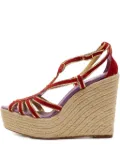 Hermès Pre-Owned 13mm wedge-heel espadrilles - Red