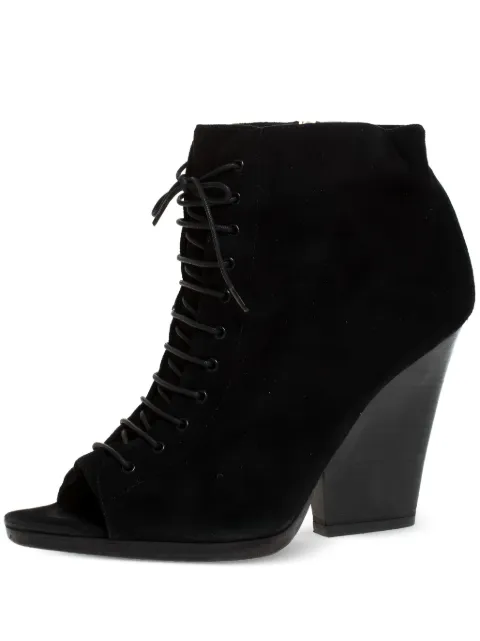 Burberry Pre-Owned 105mm lace-up peep-toe ankle boots
