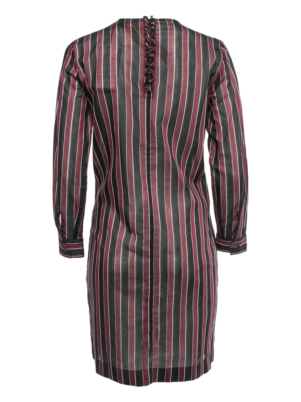 Nº21 Pre-owned gestreepte mini-jurk met ruches - Rood