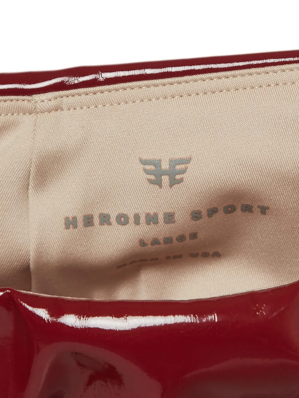 Pre-owned Heroine Sport Latex Leggings In Red