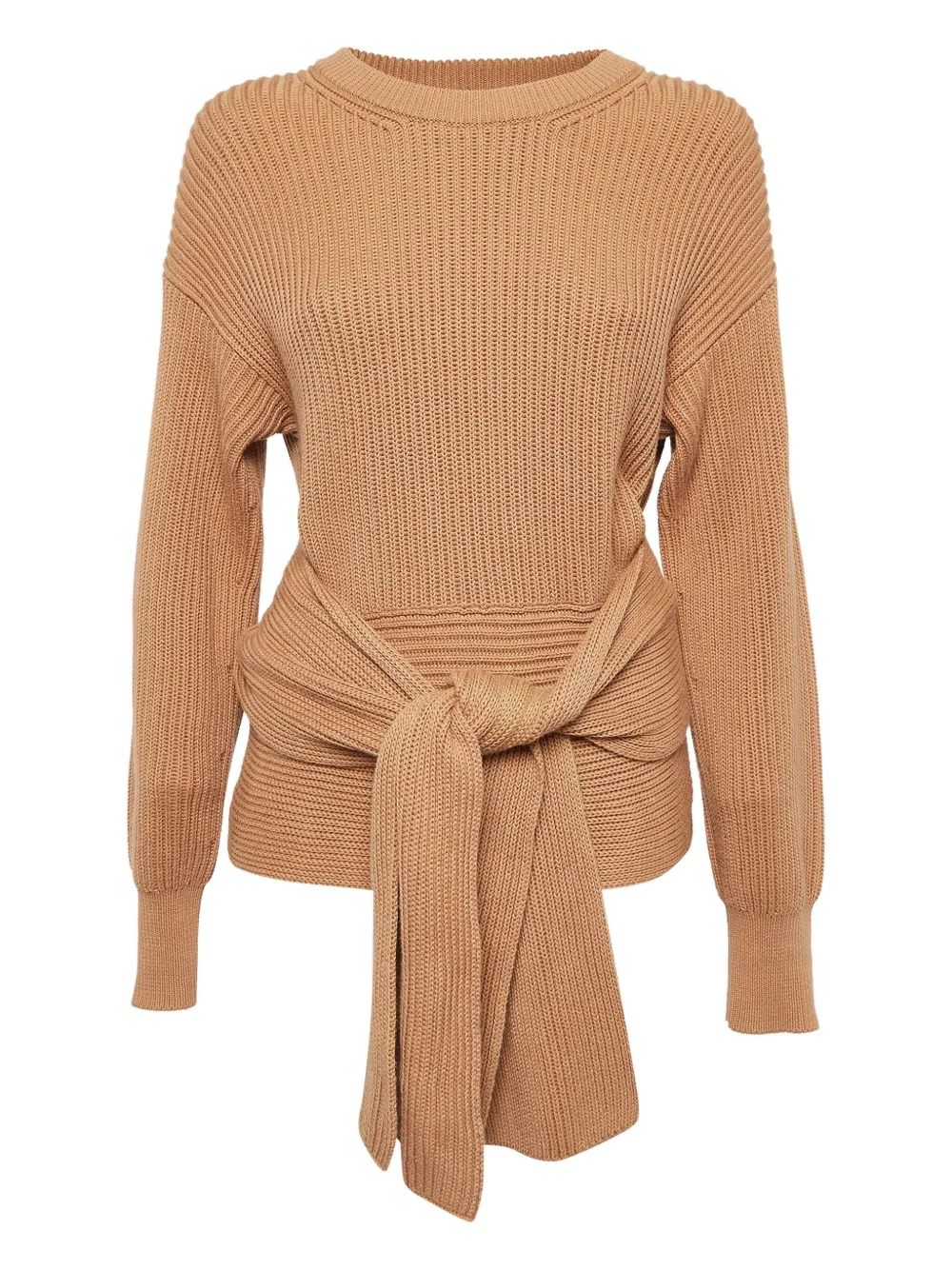 JOSEPH ribbed-knit belted sweater - ブラウン JOSEPH ribbed-knit belted sweater - ブラウン