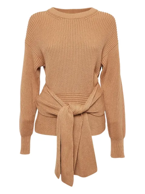 JOSEPH ribbed-knit belted sweater