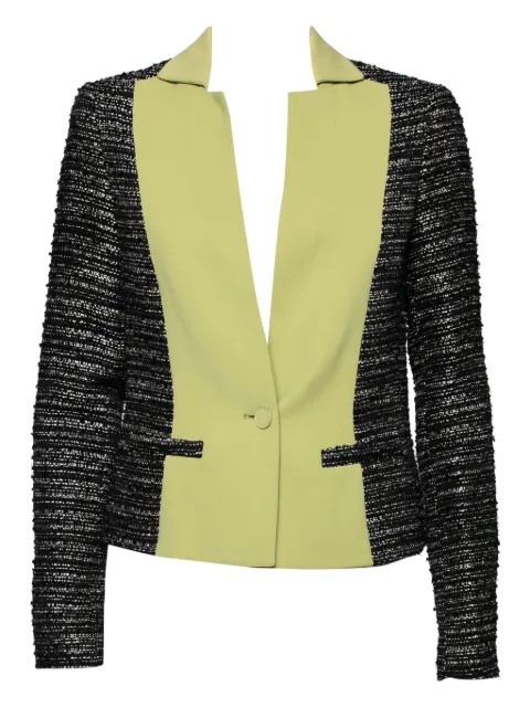 Elie Saab pre-owned tweed two-tone blazer