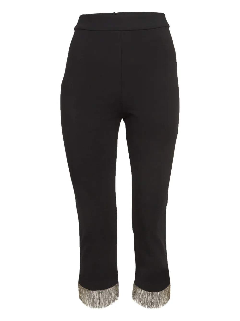 Alexis fringe-hem trousers - Nero
