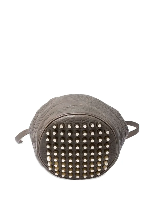 Pre-Owned Alexander Wang Diego stud-detail Bucket Bag | Grey