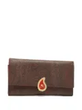 Etro Pre-Owned paisley gold clasp wallet - Brown