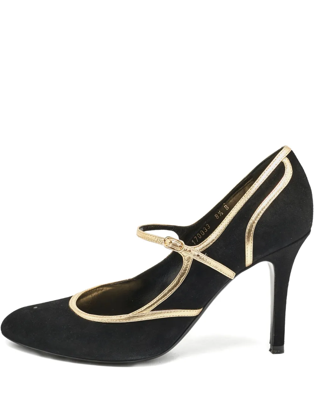Polo Ralph Lauren 95mm two-tone design heeled pumps | Black | Image 1