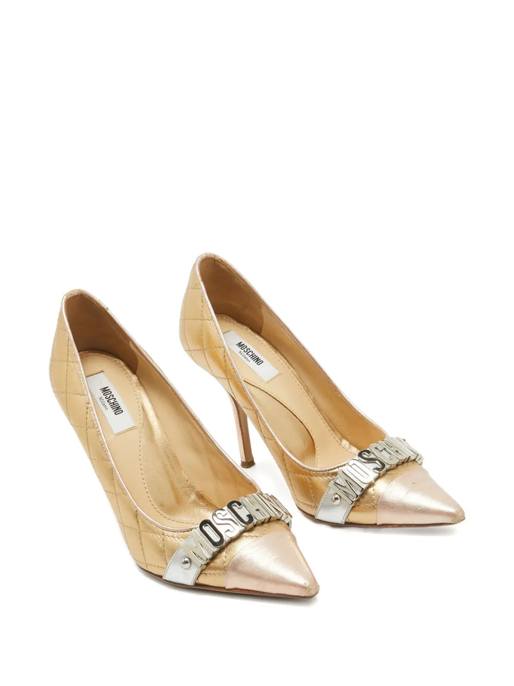 Moschino Pre-Owned Gewatteerde pumps - Goud