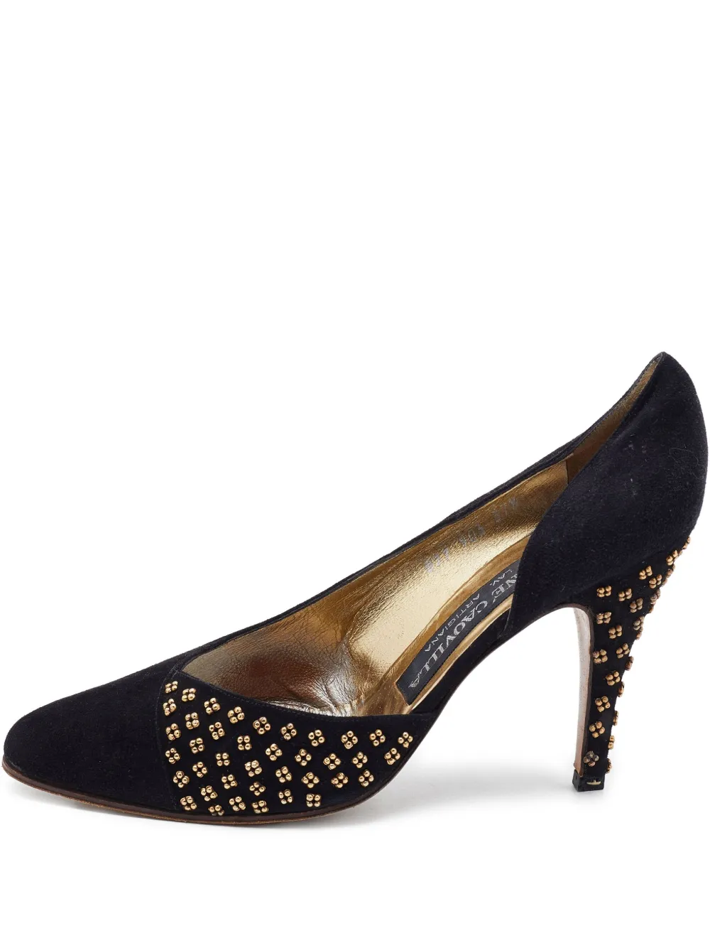 René Caovilla Pumps in pelle scamosciata con borchie 95mm Pre-owned - Nero