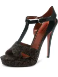 Missoni Pre-Owned 150mm T-strap platform sandals - Black