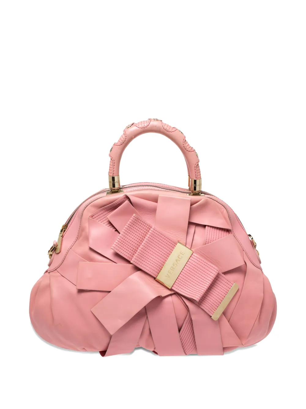 Versace Pre-Owned Venita Bow leather tote bag | Pink | Image 1
