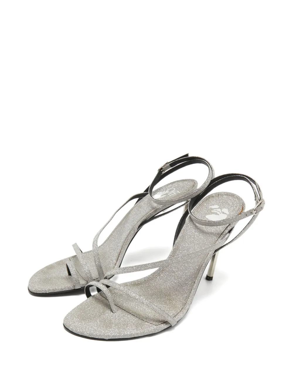 Off-White Pre-Owned Lakleren sandalen met glitters - Metallic