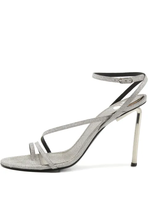 Off-White Pre-Owned glittered patent leather sandals