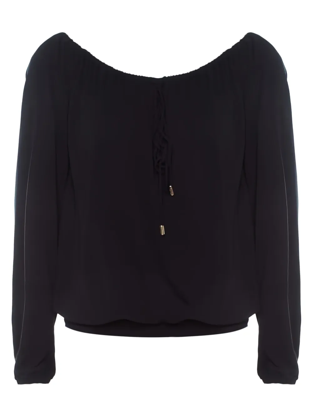 Pre-Owned drawstring-detail long-sleeves top