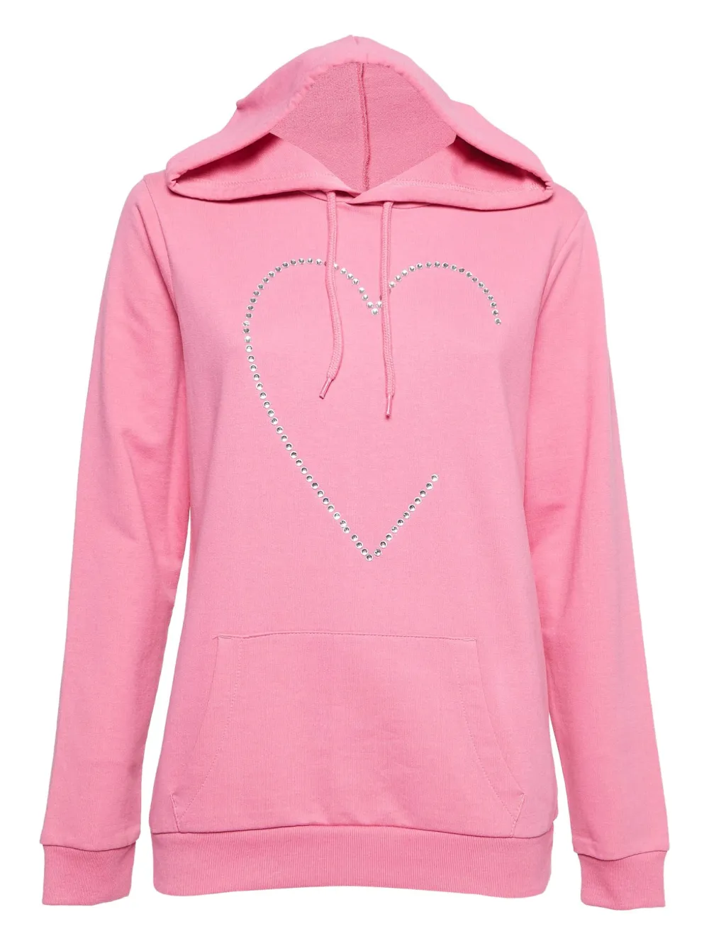 Love Moschino Felpa con strass - Rosa