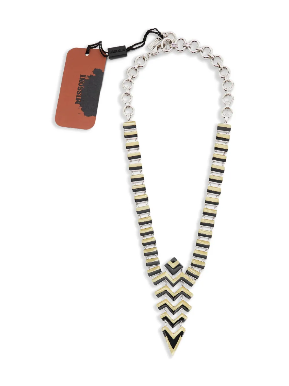 geometric enamel necklace