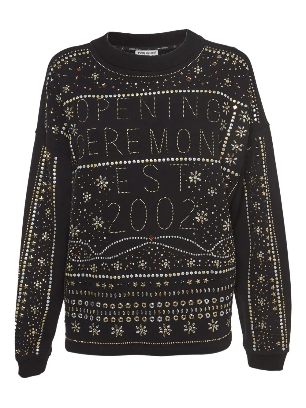 Opening Ceremony stud-embellished cotton sweatshirt - ブラック Opening Ceremony stud-embellished cotton sweatshirt - ブラック