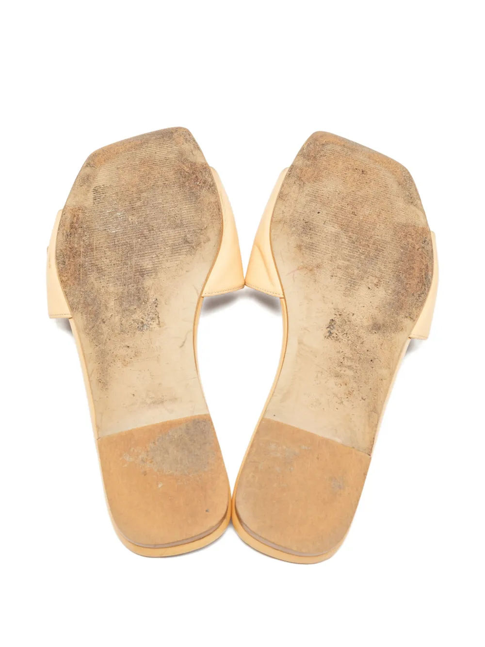 Pre-owned Stuart Weitzman Leather Crystal-embellished Sandals In Orange