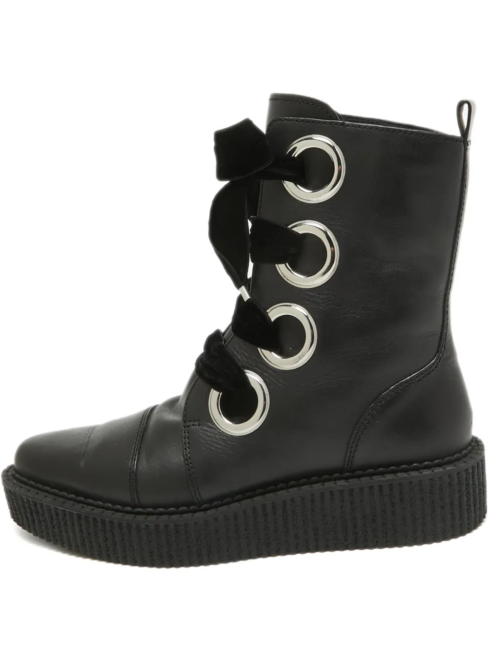 Pre-owned Marc By Marc Jacobs  Velvet-lace Combat Boots