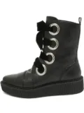 Marc By Marc Jacobs pre-owned velvet-lace combat boots - Black