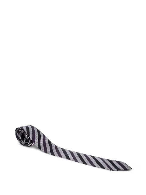 Prada Pre-Owned corbata de seda con motivo de rayas diagonales