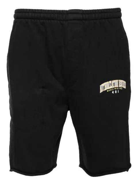 VETEMENTS pre-owned cotton embroidered track shorts