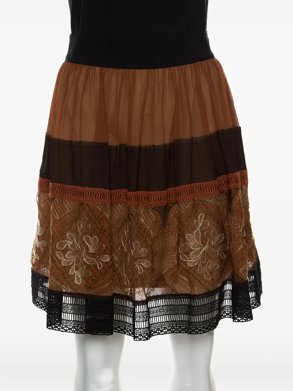 Alberta Ferretti Vintage Gonna con decorazione 2023 - Marrone