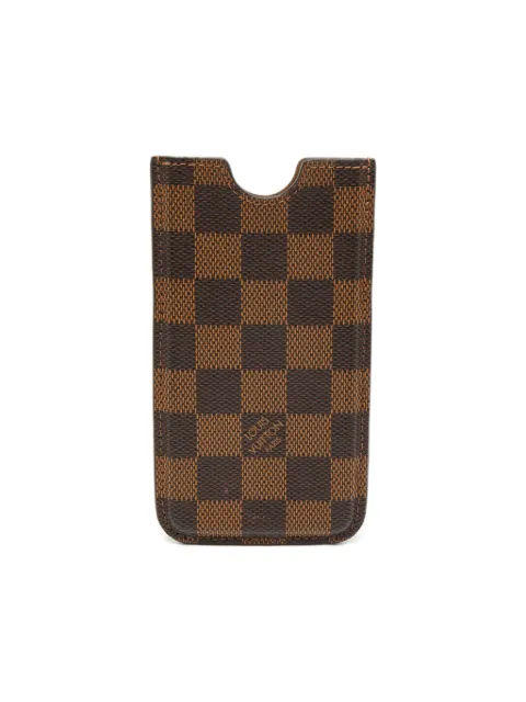 Louis Vuitton Pre-Owned Damier Ebène Handyhülle aus Canvas