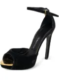 Tom Ford Vintage 120mm suede platform sandals - Black