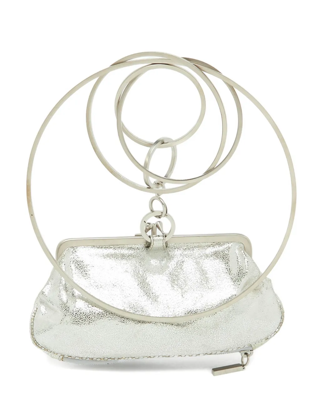 Fendi Pre-Owned Clutch metallizzata - Grigio