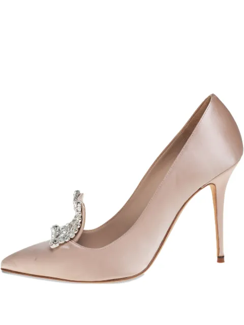 Manolo Blahnik 110mm crystal-embellished heeled pumps
