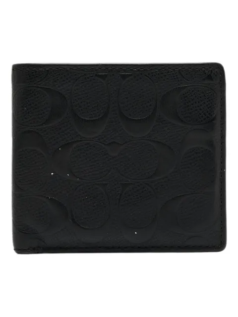 Coach logo-embossed leather wallet