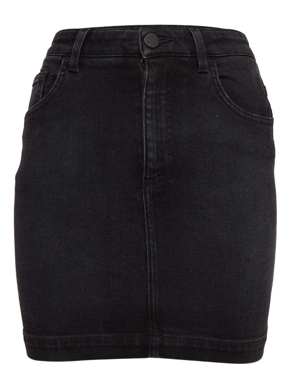 Pre-owned Dolce & Gabbana Logo-patch Mini Skirt In Black