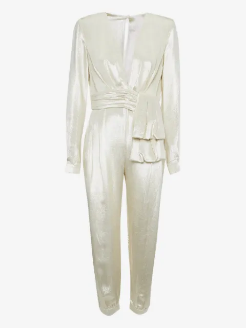 Zuhair Murad jumpsuit plisado metalizado