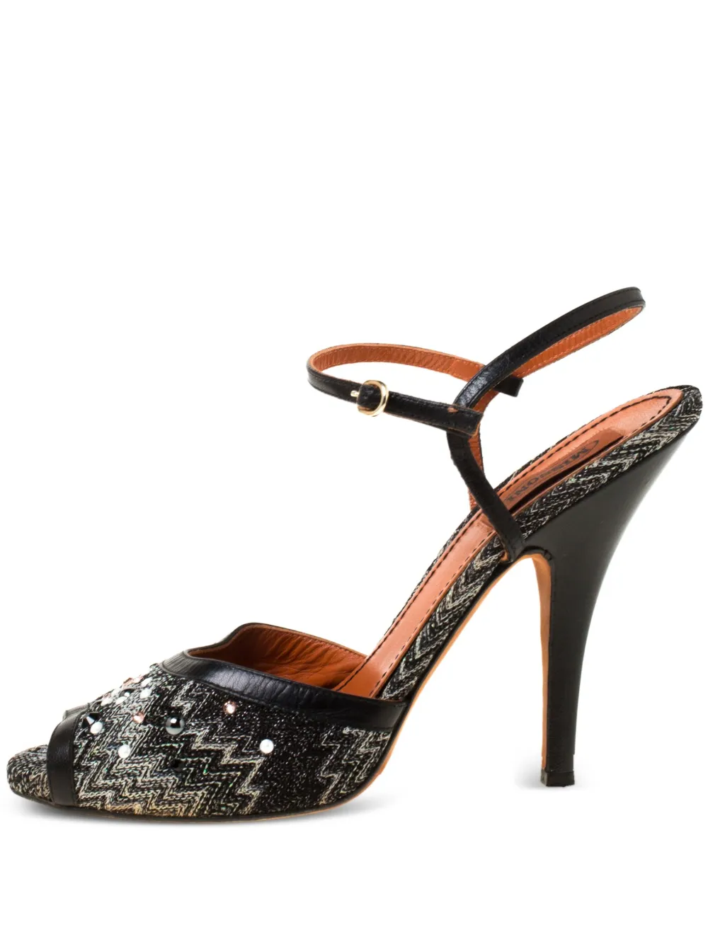 125mm embellishment zigzag pattern sandals